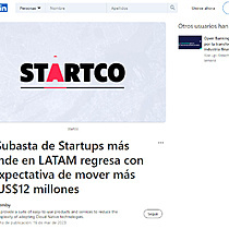 La Subasta de Startups ms grande en LATAM regresa con la expectativa de mover ms de US$12 millones